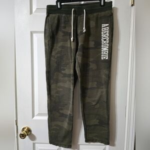 Vintage Y2K Abercrombie & Fitch Camo Sweatpants, Embroidered Logo, Unisex, EUC!